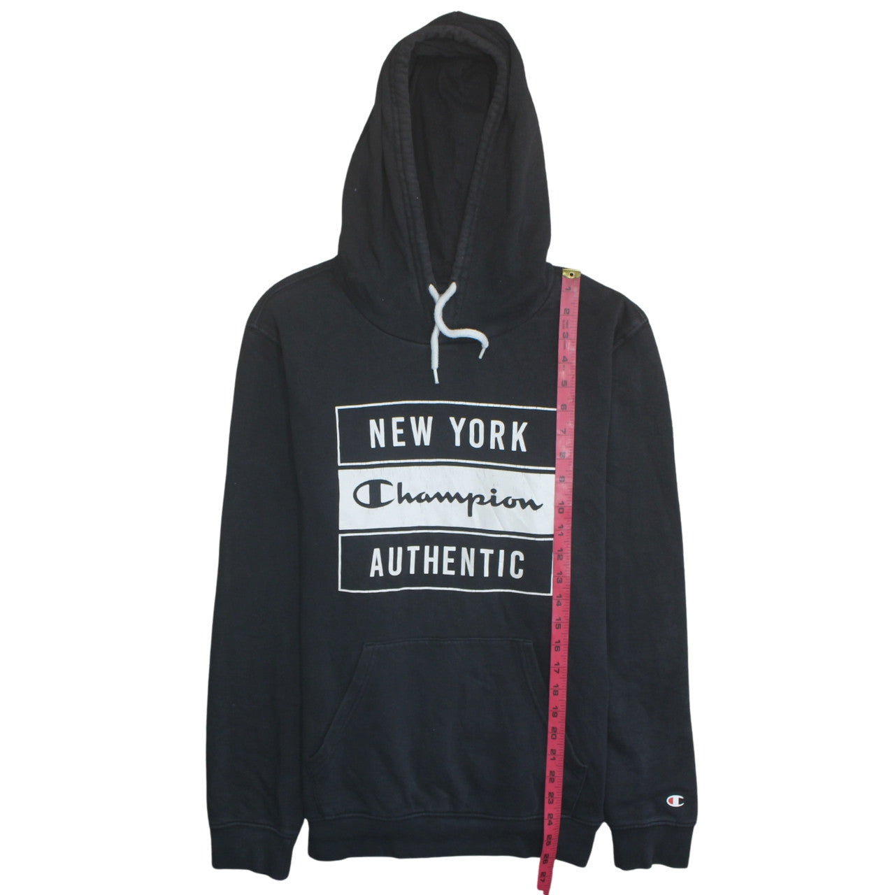 Champion Men's Black Pullover Hoodie Medium Graphic New York Authentic