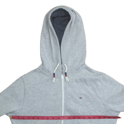 Tommy Jeans Men's Grey Full Zip Hoodie Regular Fit Size M