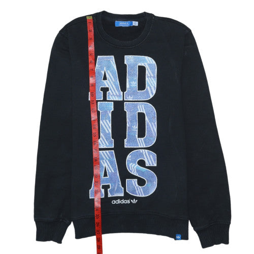 Adidas Women Black Crew Neck Pullover Sweatshirt Size M