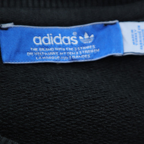 Adidas Women Black Crew Neck Pullover Sweatshirt Size M