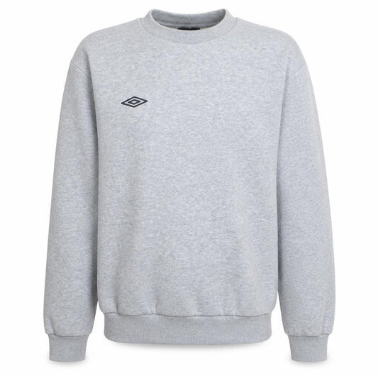 Front view of Umbro Men's Grey L Pullover Crew Neck Sweatshirt