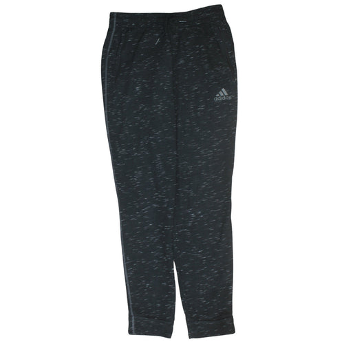 Adidas Men’s Black Cotton Blend Jogger Trousers M Regular Fit