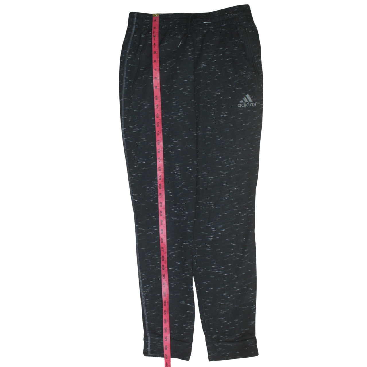 Adidas Men’s Black Cotton Blend Jogger Trousers M Regular Fit