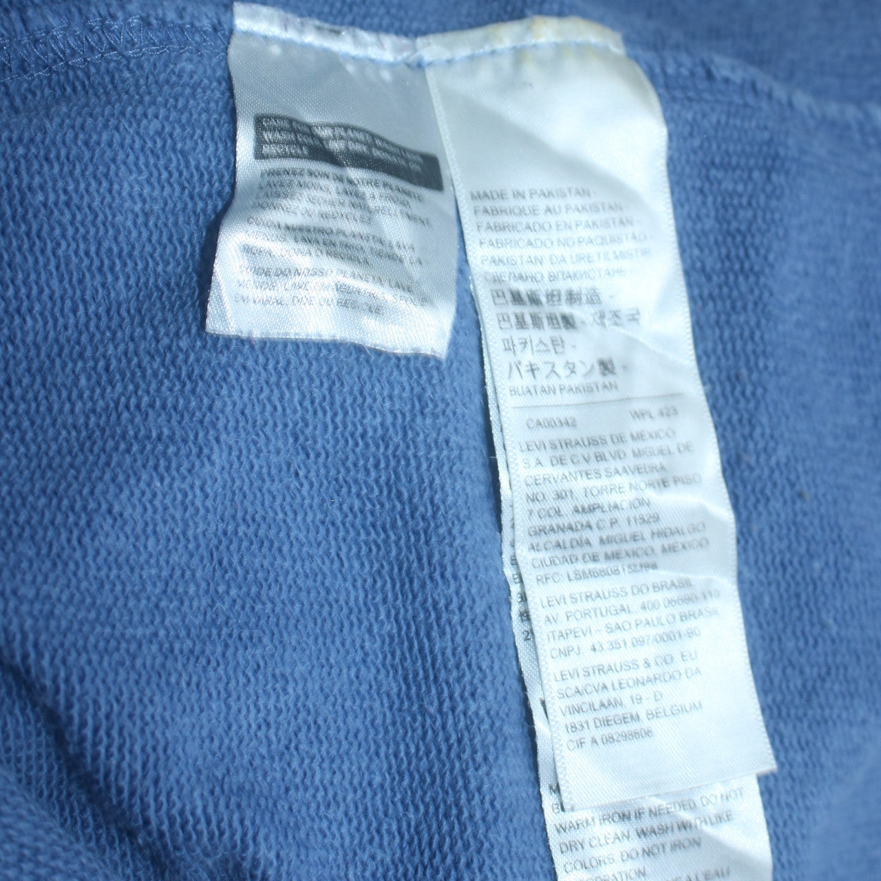 Levi's Men's Blue Relaxed Fit Crew Neck Logo Sweatshirt M