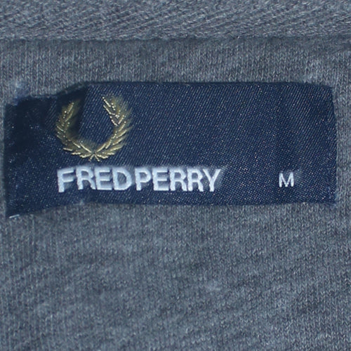 Fred Perry Men's Grey Button Cardigan Sweatshirt M