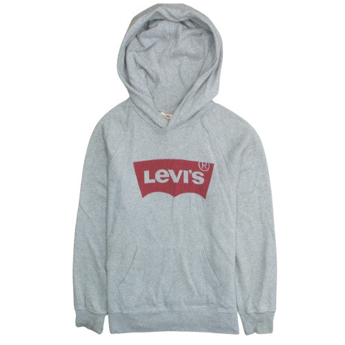 Levi's Men's Grey Pullover Hoodie S Classic Logo Fleece Sweatshirt