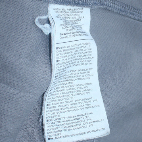 Nike Men's Grey Full Zip Hoodie Size S Regular Fit