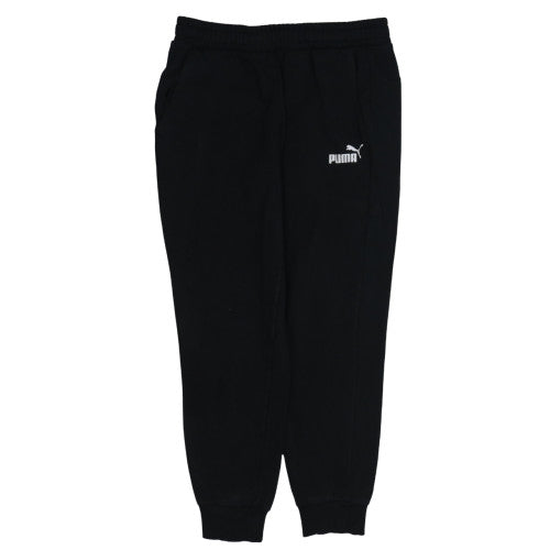 Puma Men's Black L Regular Fit Sweatpants with Logo