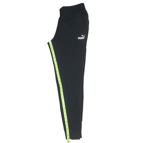 Puma Womens Black Jogger Trousers Size M Elastic Waist Cuffed