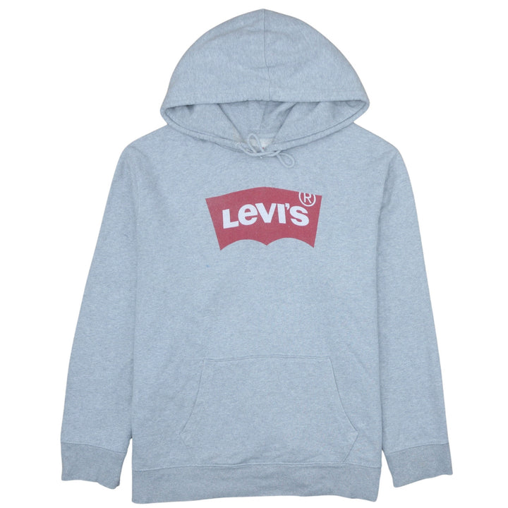 Levi's Men's Grey XL Pullover Hoodie with Logo Print