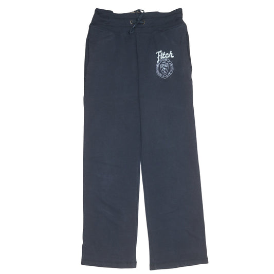 Abercrombie & Fitch Womens Blue Small Sweatpants with Embroidered Logo