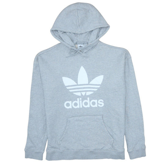 Adidas Women Grey Size 12 Pullover Hoodie Sweatshirt