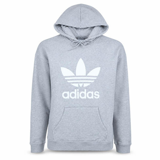 Front view of Adidas Women Grey, size 12, Pullover Hoodie Sweatshirt
