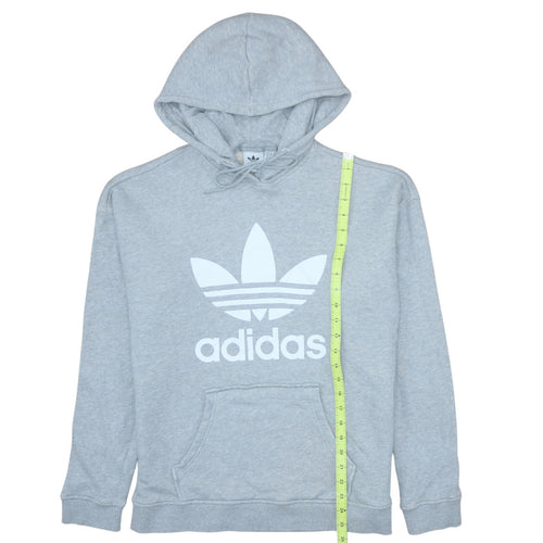 Adidas Women Grey Size 12 Pullover Hoodie Sweatshirt
