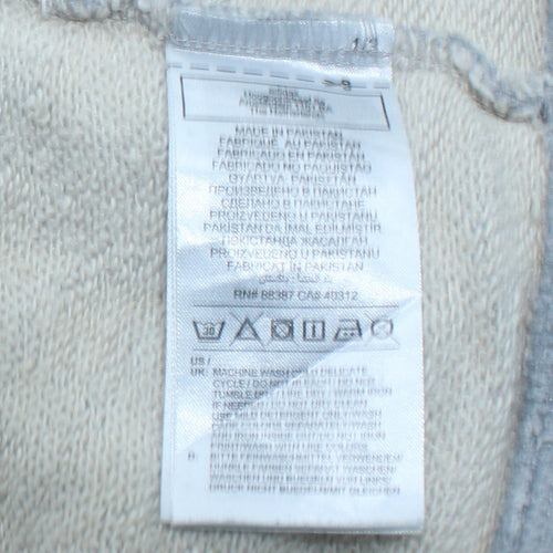 Adidas Women Grey Size 12 Pullover Hoodie Sweatshirt