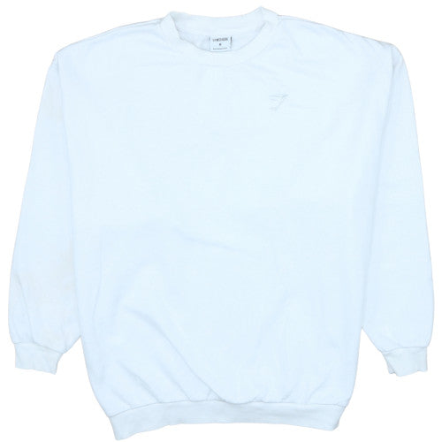 Gymshark Men's White Pullover Sweatshirt Size M Regular Fit