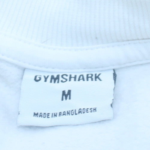Gymshark Men's White Pullover Sweatshirt Size M Regular Fit