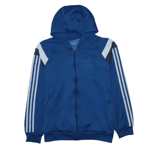 adidas Mens Blue Full Zip Hoodie Size M Sports Retro Jacket