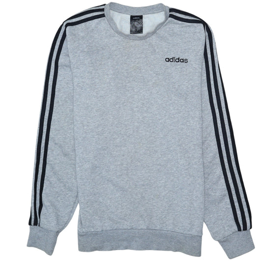 Adidas Men’s Grey Crew Neck Pullover Sweatshirt Size S