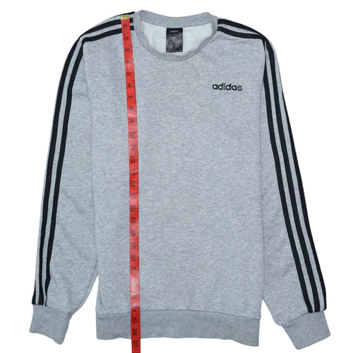 Adidas Men’s Grey Crew Neck Pullover Sweatshirt Size S
