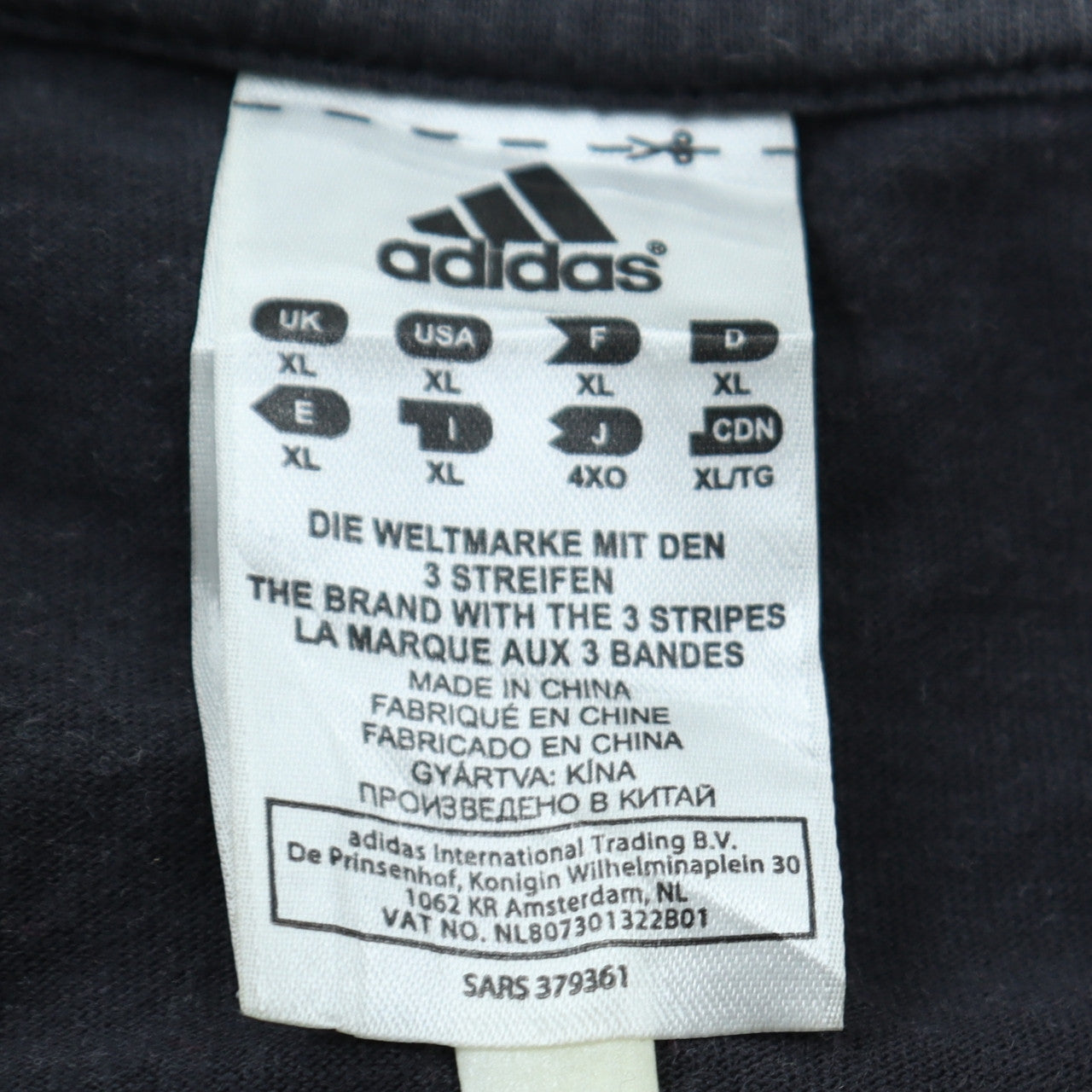 Adidas Men's XL Red Navy Just Sports Graphic T-Shirt Crew Neck