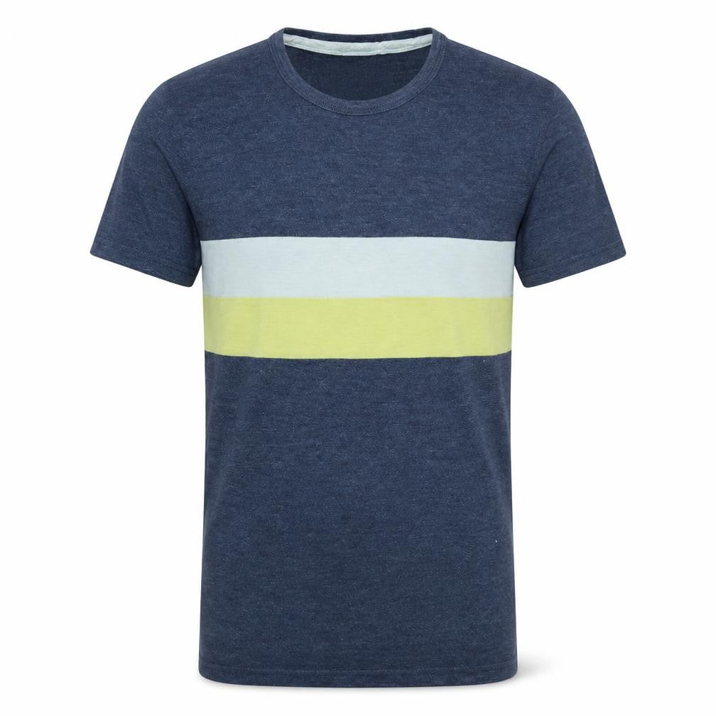 Abercrombie & Fitch Men's Blue Stripe Crew Neck Muscle Fit T-Shirt Size M