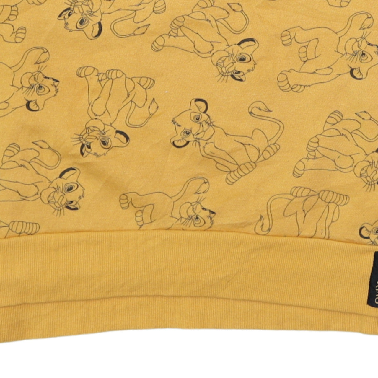 Disney Women’s Yellow Lion King Sweatshirt M 12/14 Crew Neck Pullover