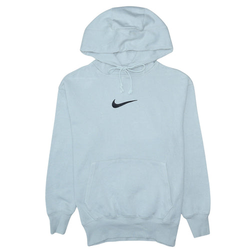 Nike Men's Grey XS Pullover Hoodie with Logo and Drawstring