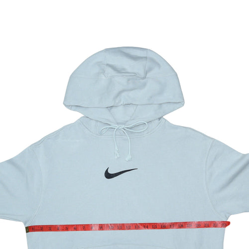 Nike Men's Grey XS Pullover Hoodie with Logo and Drawstring