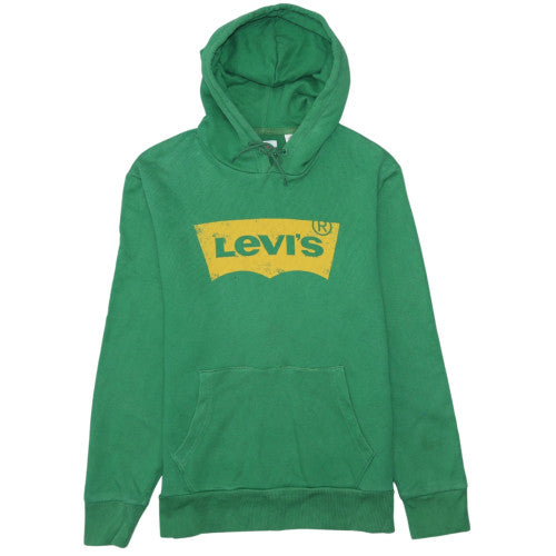 Levi's Men's Green Pullover Hoodie Medium Graphic Logo Sweatshirt