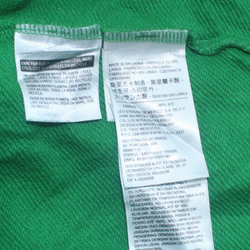 Levi's Men's Green Pullover Hoodie Medium Graphic Logo Sweatshirt