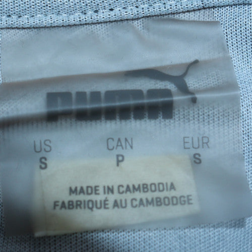 Puma Womens Blue 1/4 Zip Hooded Pullover Sweatshirt Size S