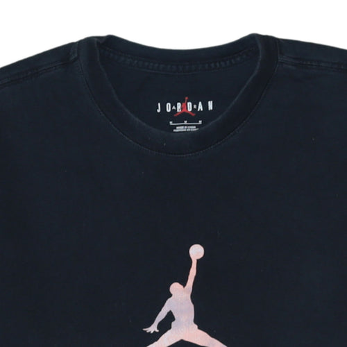 Jordan Men's Black Graphic Sports T-Shirt Size M Cotton