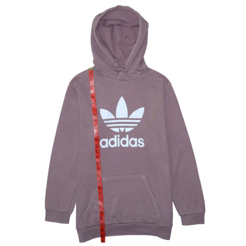 adidas Mens Purple Pullover Hoodie M Logo Fleece Sweatshirt