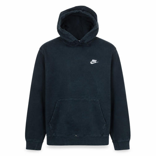 Front view of Nike Men's Blue Pullover Hoodie, size M, Regular Fit Fleece