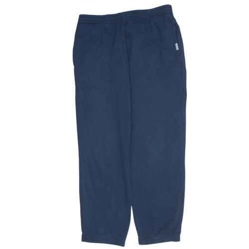 Reebok Men Blue Large Fleece Sweatpants Elastic Waist Casual