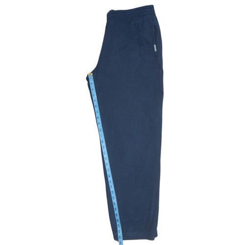 Reebok Men Blue Large Fleece Sweatpants Elastic Waist Casual