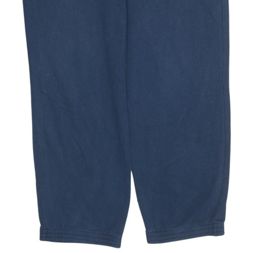 Reebok Men Blue Large Fleece Sweatpants Elastic Waist Casual