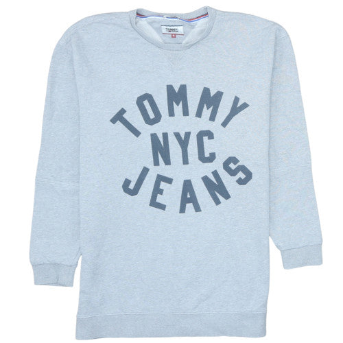 Tommy Jeans Men's Grey Logo Crew Neck Sweatshirt Size M