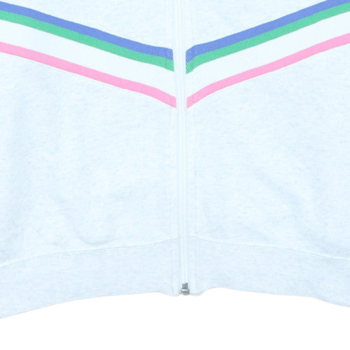 Nike Womens White Full Zip Hoodie Sweatshirt Medium Sportswear Logo