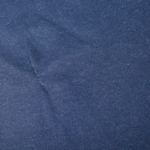 Russell Mens Navy Sweatshirt L Crew Neck Embroidered Fleece Classic