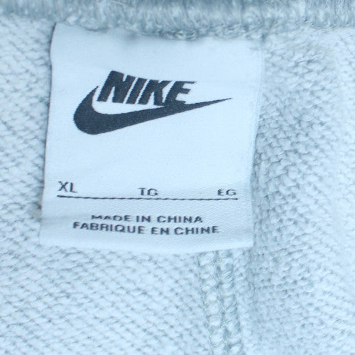 Nike Men’s Grey XL Sweatpants with Logo and Elastic Waist