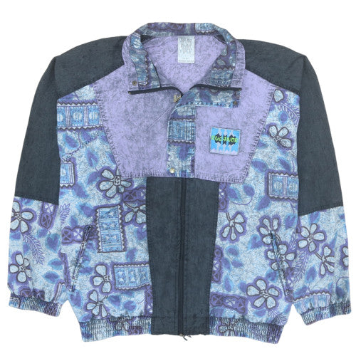 Fucanor Men’s Purple 90s Retro Bomber Jacket L 40in Full Zip