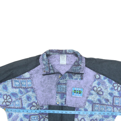 Fucanor Men’s Purple 90s Retro Bomber Jacket L 40in Full Zip