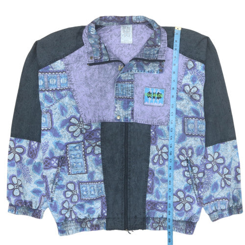 Fucanor Men’s Purple 90s Retro Bomber Jacket L 40in Full Zip