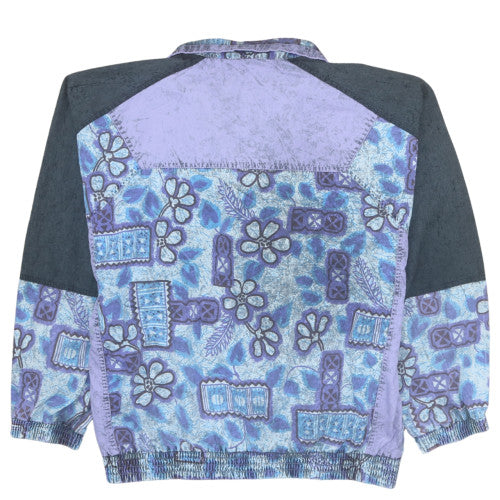 Fucanor Men’s Purple 90s Retro Bomber Jacket L 40in Full Zip