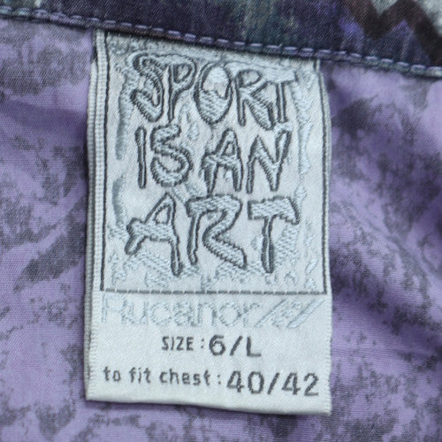 Fucanor Men’s Purple 90s Retro Bomber Jacket L 40in Full Zip