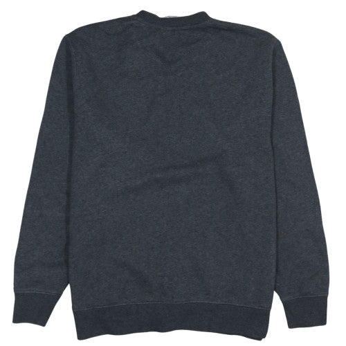 Nike Mens Grey Pullover Sweatshirt L Regular Fit Crew Neck Logo