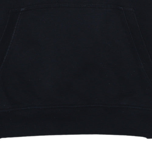 NASA Mens Black Pullover Hoodie L Logo Fleece Long Sleeve