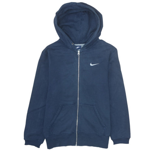 Nike Mens Blue Full Zip Hoodie Size M Hooded Sweatshirt